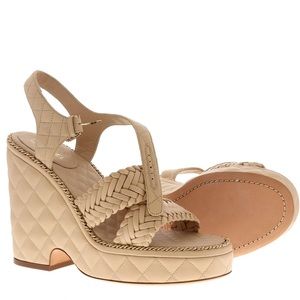 Chanel Leather Wedges
